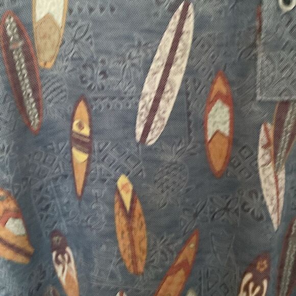 Johnston & Murphy Men's XL 1/4 Button Short Sleeve Surf Scene Polo - Picture 5 of 5